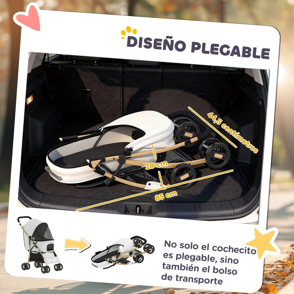Casetta per Animali Domestici con 2 Porte e Finestra a Rete ¨C zephmum ¨C Grigio Chiaro 80x44.5x97 cm