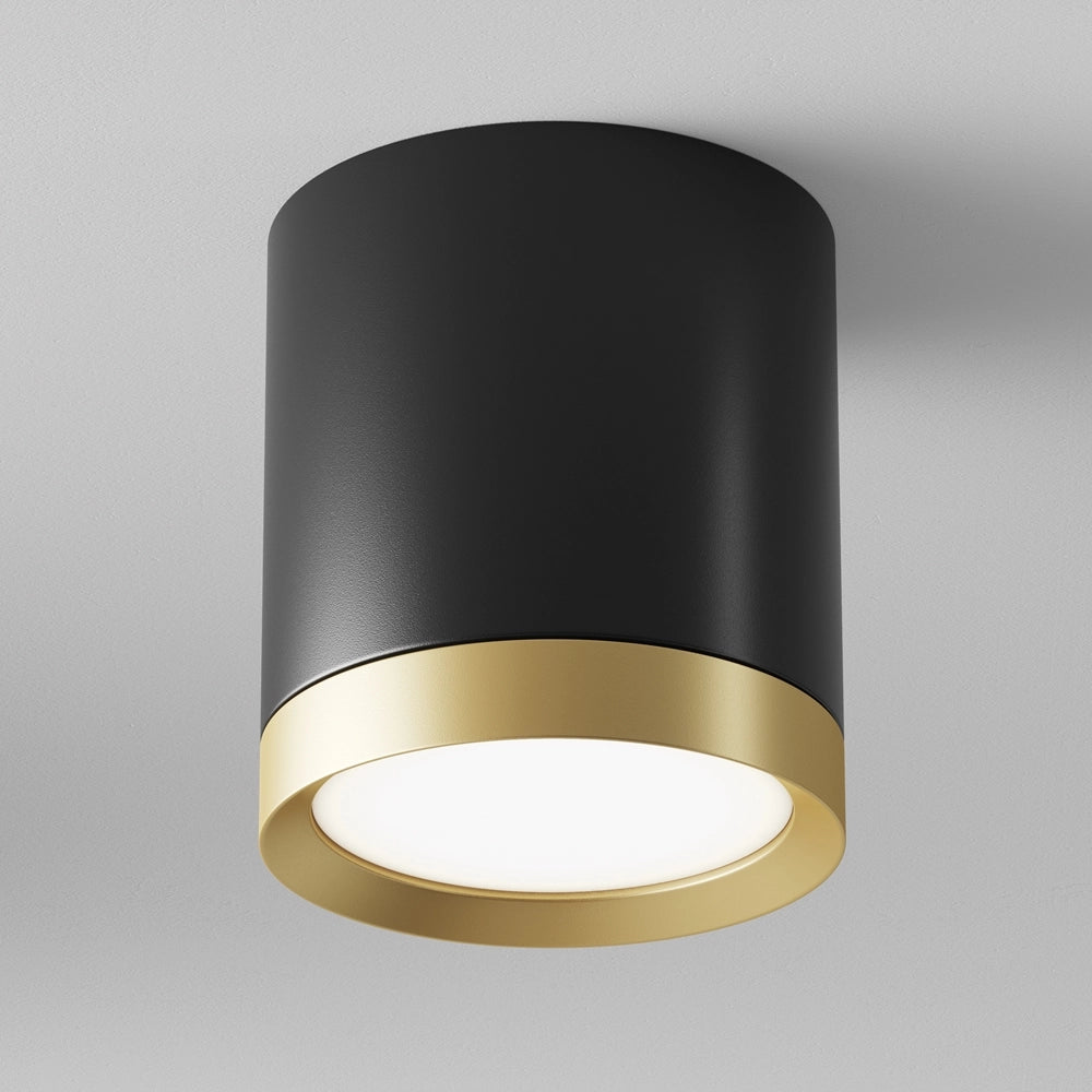 Plafoniera spot Maytoni Hoop nero/oro GX53 a superficie 9,6cm
