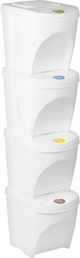 Set di 4 Filtro per Cucina e Bagno - 80 Litri Contenitore per Rifiuti per la Separazione dei Rifiuti