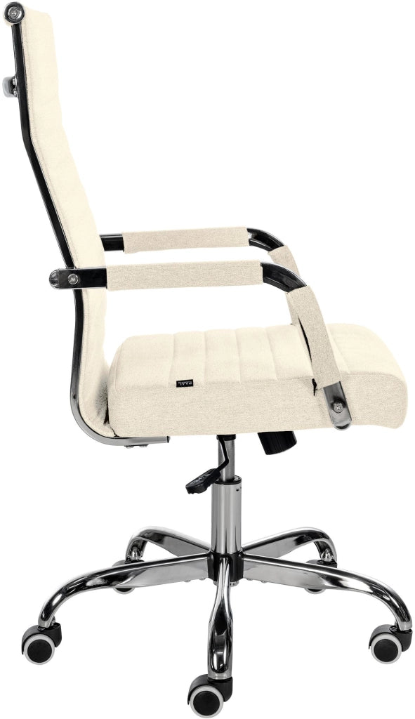 Sedia Da ufficio Amadora crema,Tessuto