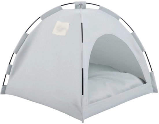 Tenda per gatti sostenibile, letto estivo per gatti per interni ed esterni, tappetino portatile adatto per gatti domestici e piccoli cani, 35 x 35 cm (blu-grigio).
