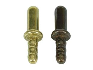 INCONTRO A TERRA PER PINZA FERMAPORTA- - ø mm.8x45h. in ottone lucido - 10 pezzi