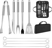 Set di Accessori per Barbecue in Acciaio Inossidabile con Borsa Facile da Trasportare