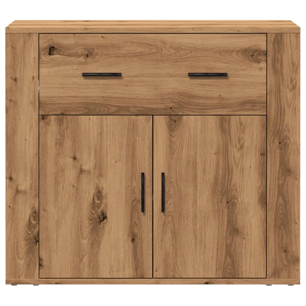 Buffet credenza cassettiera mobiletto mobile contenitore organizer per cucina soggiorno salotto fatto a mano 80 x 33 x 70 cm legno ingegnerizzato marrone 02_0030821