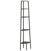 Scaffale Angolare a 5 Livelli Nero 45,5x31,5x180 cm CFW8148039