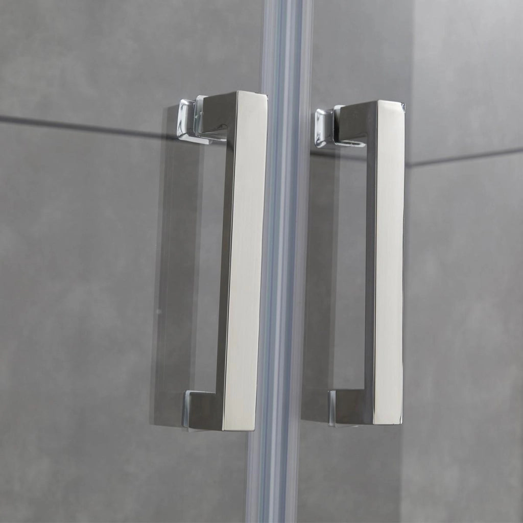 Porta Parete Doccia 140 cm 2 Ante Scorrevoli in Cristallo Trasparente 6mm H195 Bonussi Giuly