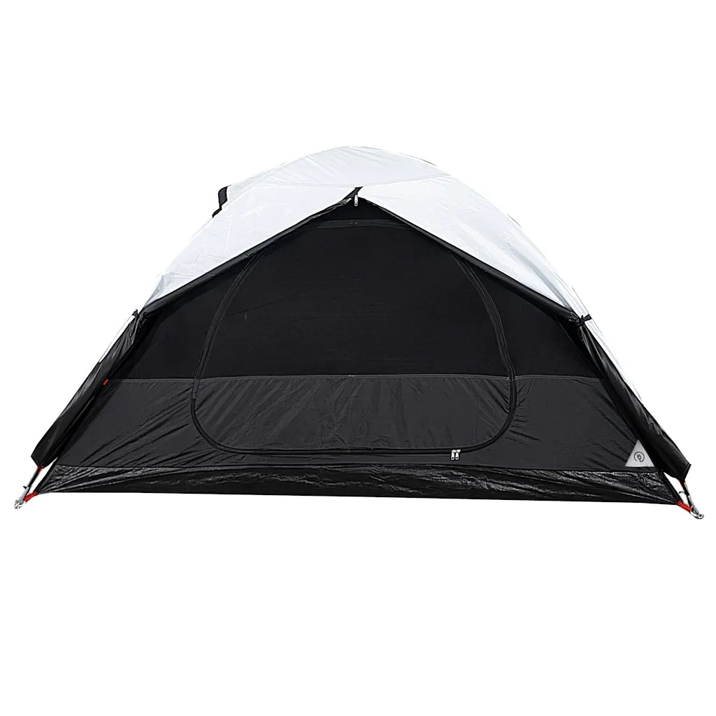 Tenda Campeggio a Cupola 2 Persone Bianca Tessuto Oscurante 94326