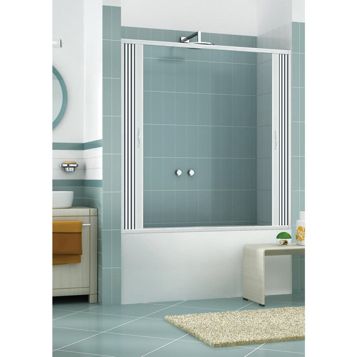 Sopravasca 150 cm 2 Ante a Soffietto in PVC H150 Caldoni Stjerne Bianco