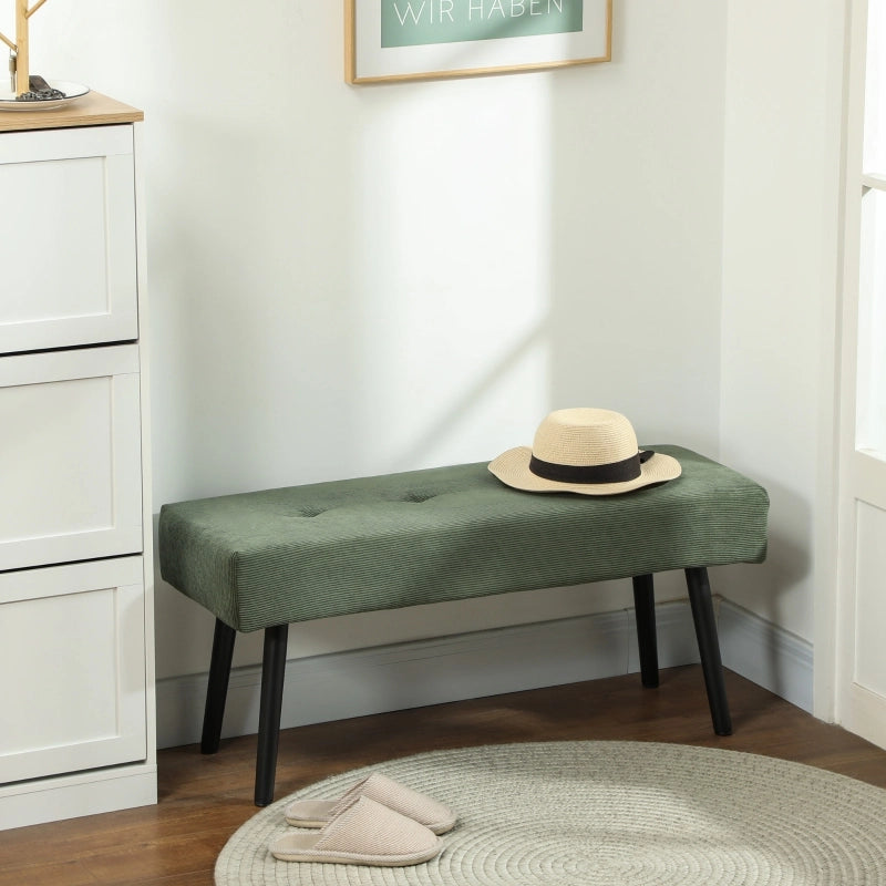 SEDIA Panca imbottita 100 x 36 x 45 cm in poliestere verde
