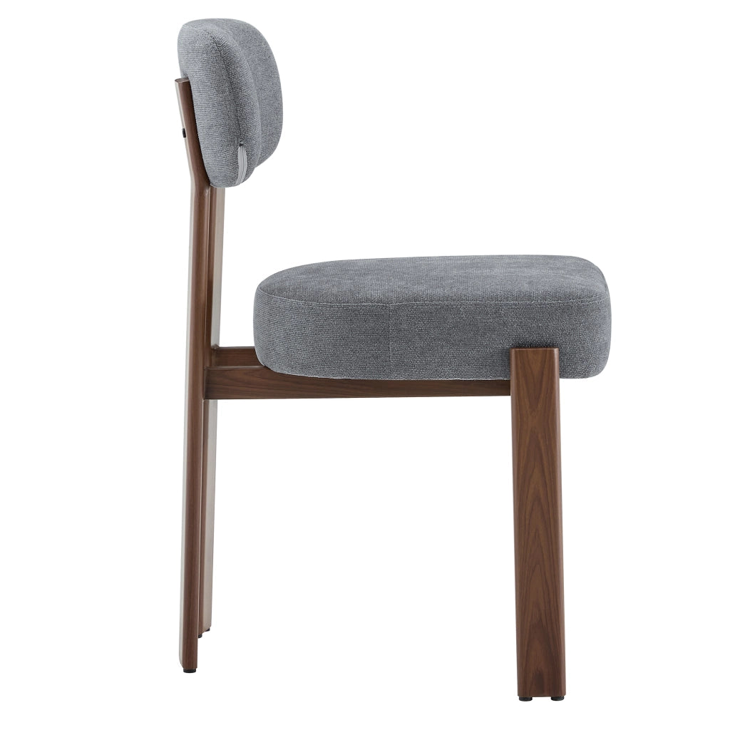 Set 2 Sedie da Pranzo Imbottite ¨C Xylo ¨C Tessuto Lino, Schienale Curvo, Stile Moderno