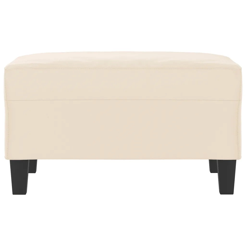 Poggiapiedi Beige 70x55x41 cm in Tessuto Microfibra 349366