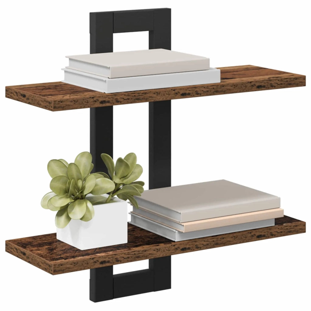 Scaffali flottanti Legno antico 40 x 15 x 40 cm 8012418
