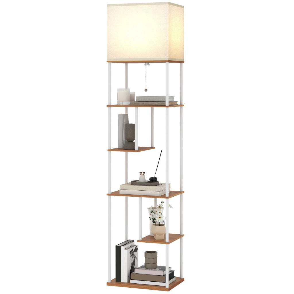 Lampada da Terra con Scaffali ¨C zephmum ¨C Temperatura Colore Regolabile 3000K-6500K