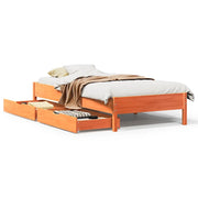 Letto singolo | Letto per adulti | Letto senza Materasso Marrone Cera 75x190 cm in Legno di Pino