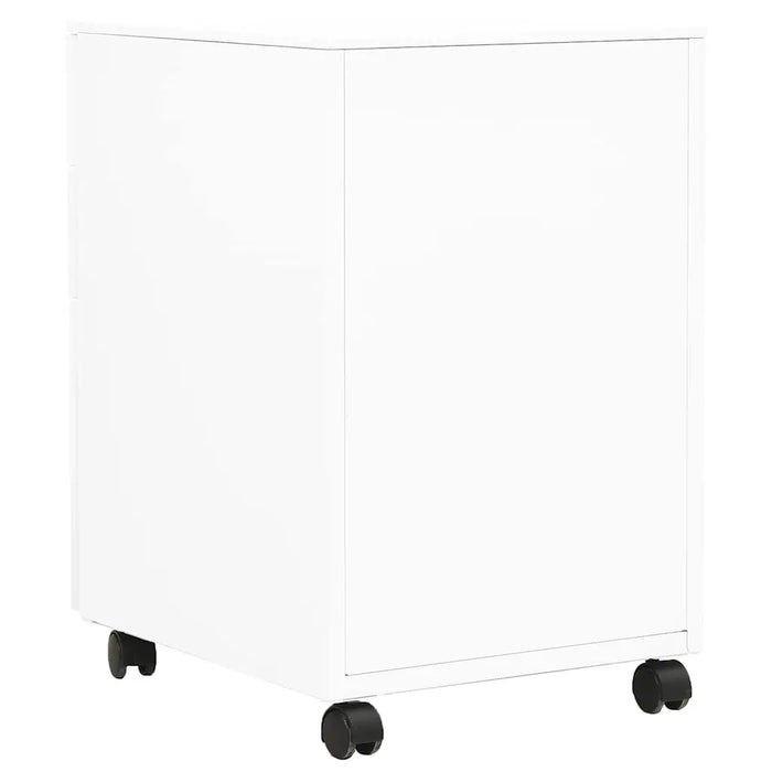 Schedario Mobile Bianco 39x45x60 cm in Acciaio 335978