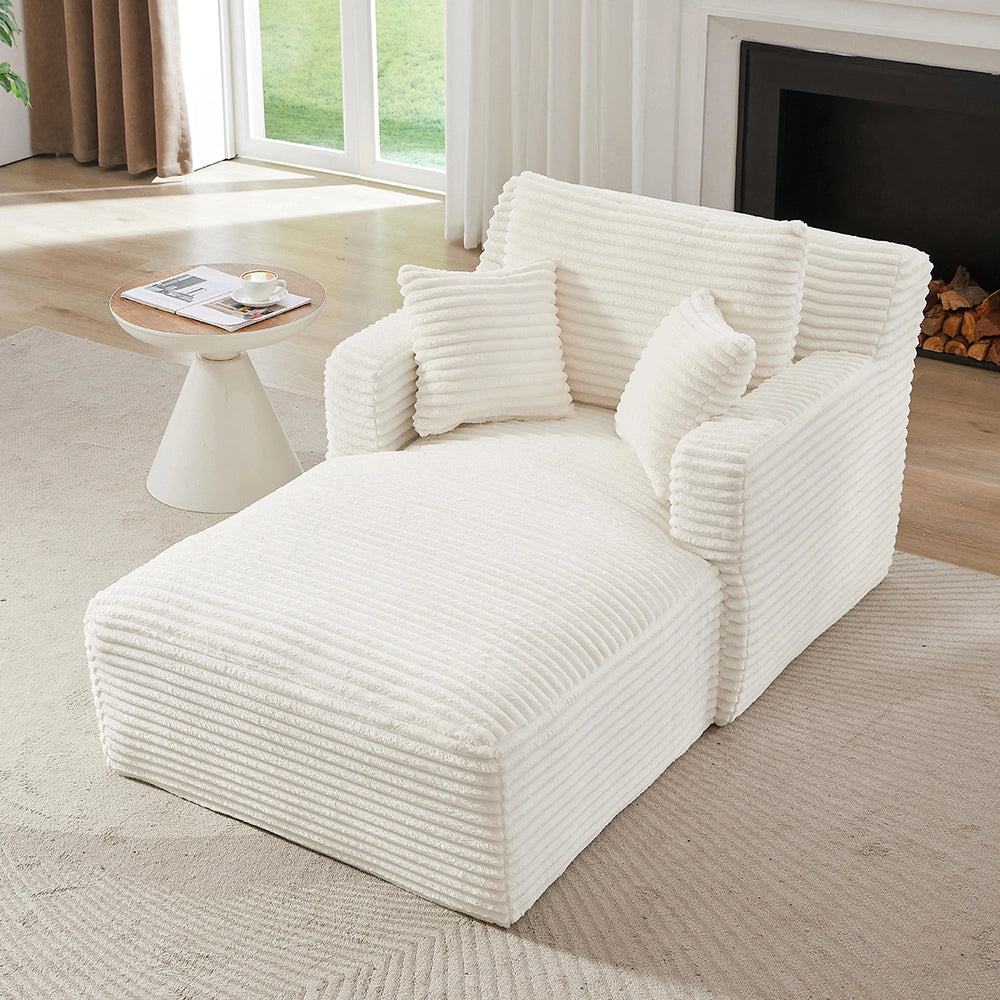 Divano letto in velluto costato - Xylo - Convertibile in chaise longue