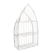 Mensola metallo bianco 3 piani cm 29x12h55