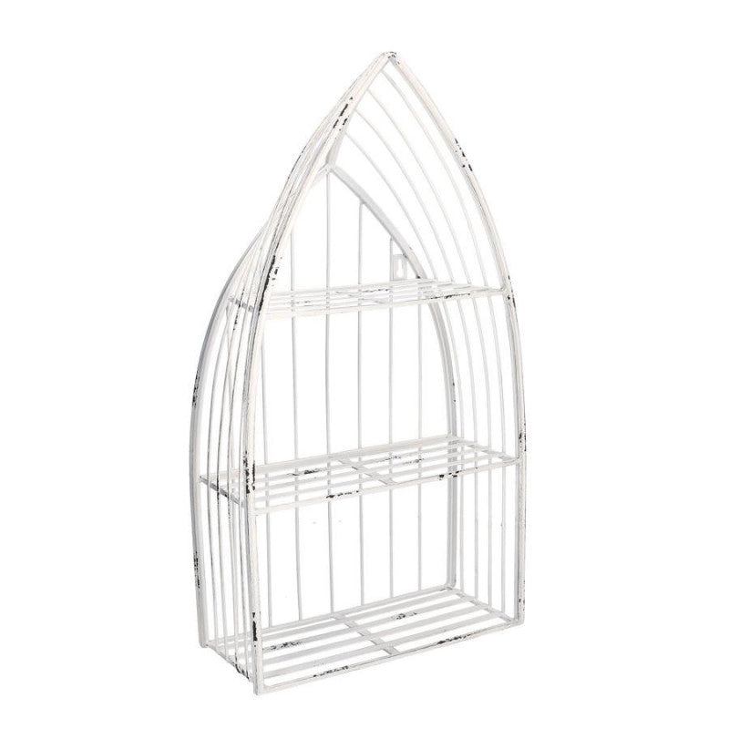 Mensola metallo bianco 3 piani cm 29x12h55