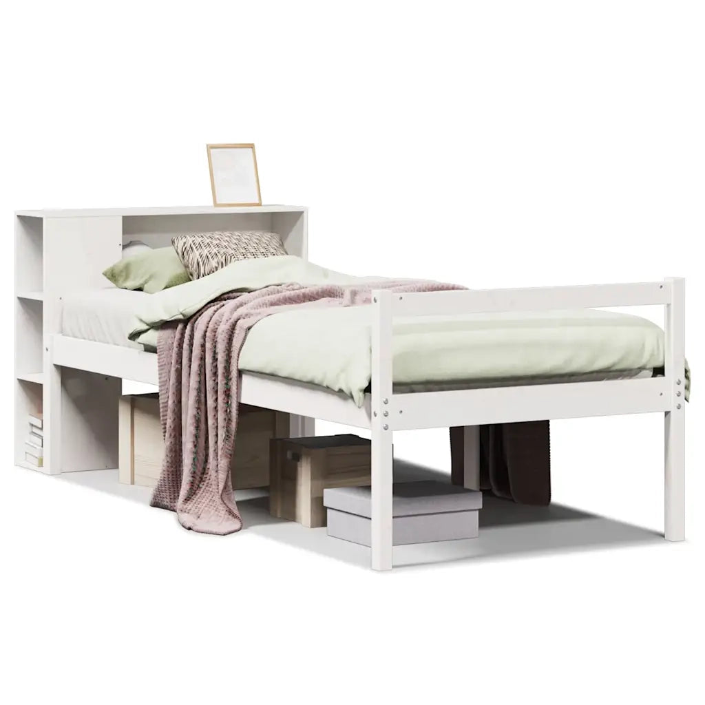 vidaXL Letto con Libreria senza Materasso 75x190 cm in Legno Pino