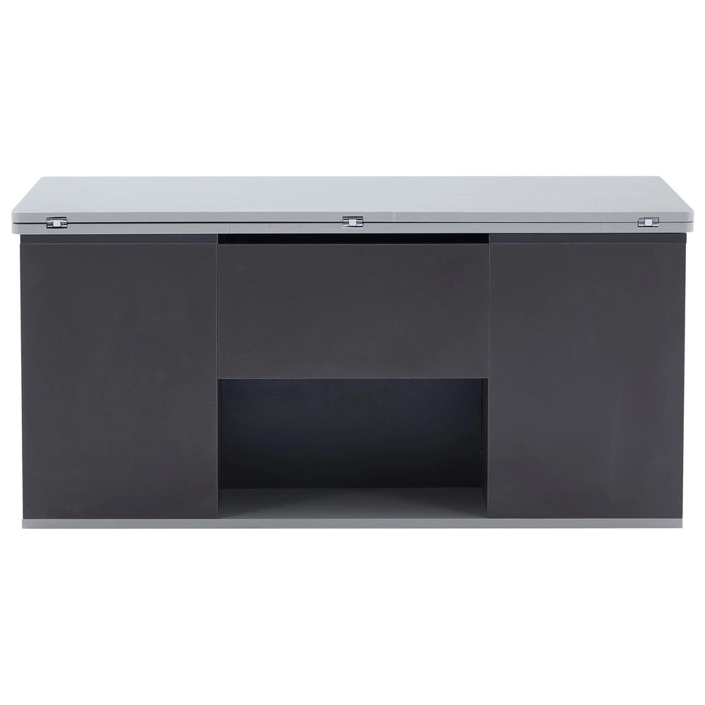 Tavolino da Salotto Multifunzione Sollevabile ¨C MINIMAL ¨C Grigio Scuro/Grigio Chiaro, Legno, Moderno