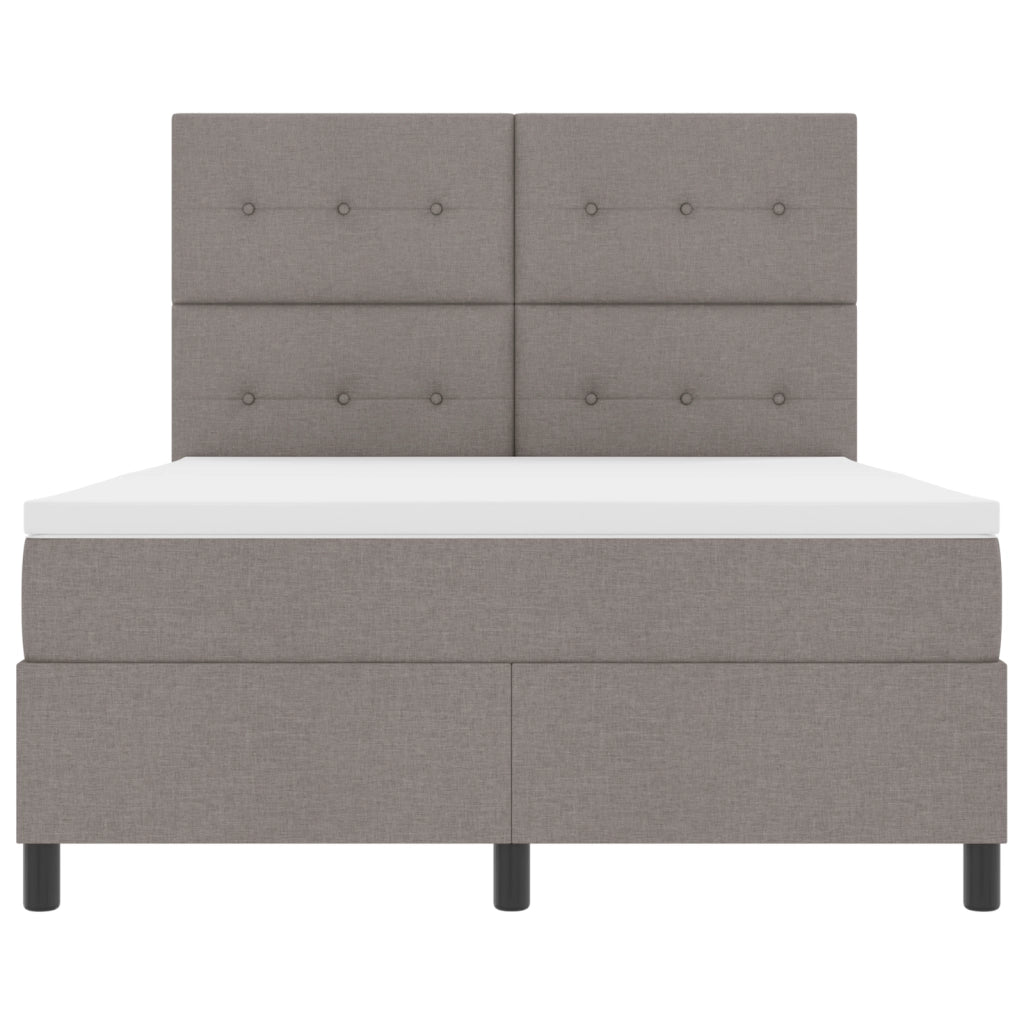Letto con Rete e Materasso Taupe 140x200 cm