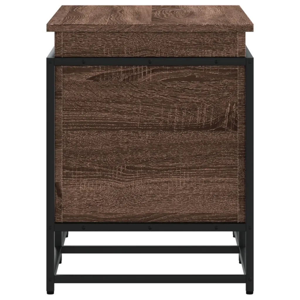 Contenitore con Coperchio Rovere Marrone 80x40x51,5 Truciolato 848803