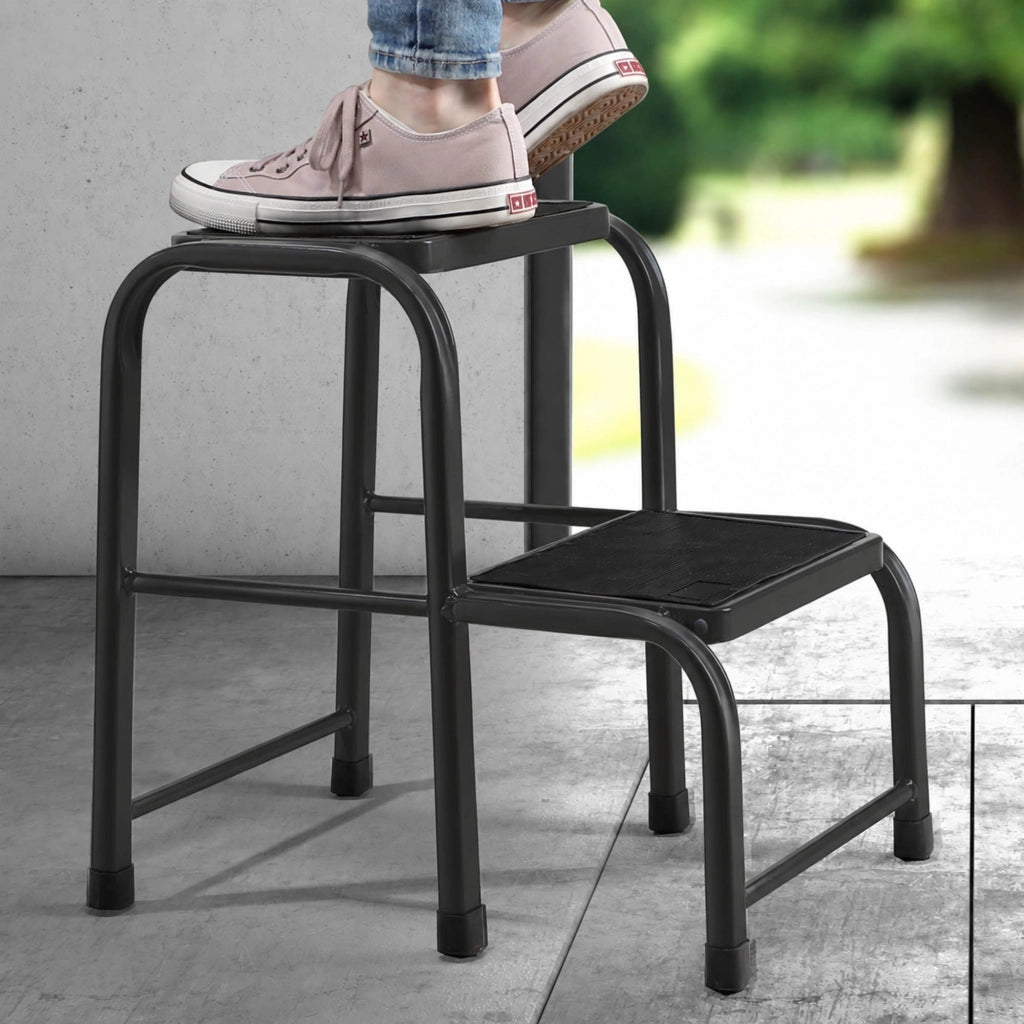 KADAX Scaletta Sgabello Scala a gradini per uso domestico Sgabello antiscivolo Portata massima 150 kg