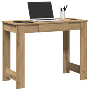 Scrivania Rovere Artigianale 100x45x75 cm in Legno Multistrato 860435