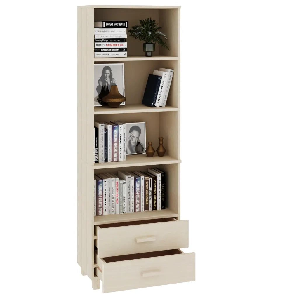 Credenza HAMAR ambra 60x35x180 cm in Legno Massello di Pino 340488