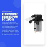 Pompa di Dosaggio Peristaltica - DC 12V/24V - Adatta per Laboratorio - Acquario - Dosaggio Preciso - Compatta e Efficiente - Adatta per Diversi Applicazioni