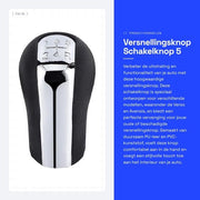Attuatore di cambio 5 velocità - Pelle PU/PVC plastica - Nero/Argento - Facile da installare - Aggiornamento auto stile - 80 x 50 mm - Interruttore di cambio