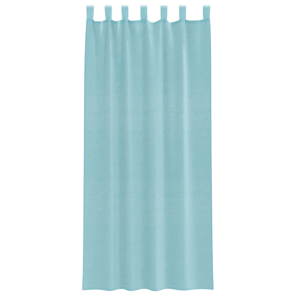 Tende in Voile con Tasche per Aste 2 pz Turchese 4102238