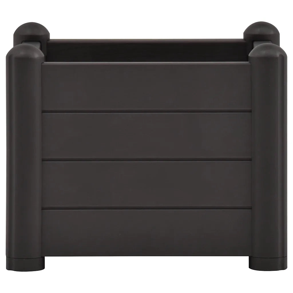 Fioriere | Cassetta per fiori | Letto Rialzato da Giardino in PP Antracite 43x43x35 cm