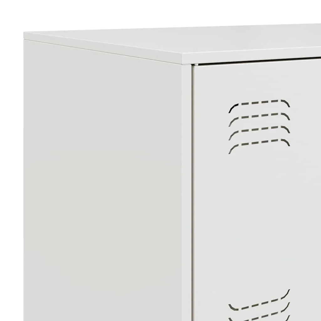 Buffet credenza cassettiera armadio mobile contenitore organizer per cucina soggiorno salotto 67 x 39 x 107 cm acciaio bianco 02_0030385