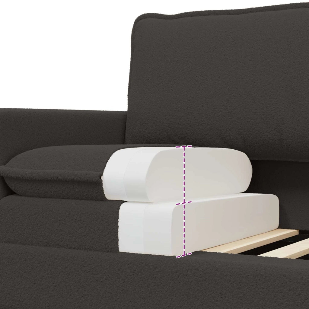 Set di divani 2 pz Grigio Scuro Tessuto 3417038