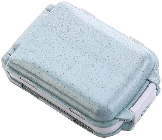 Organizzatore di medicinali da viaggio - Impermeabile - Blu - Borsa a più strati per medicinali - Adatto per pillole - Dimensione miniatura