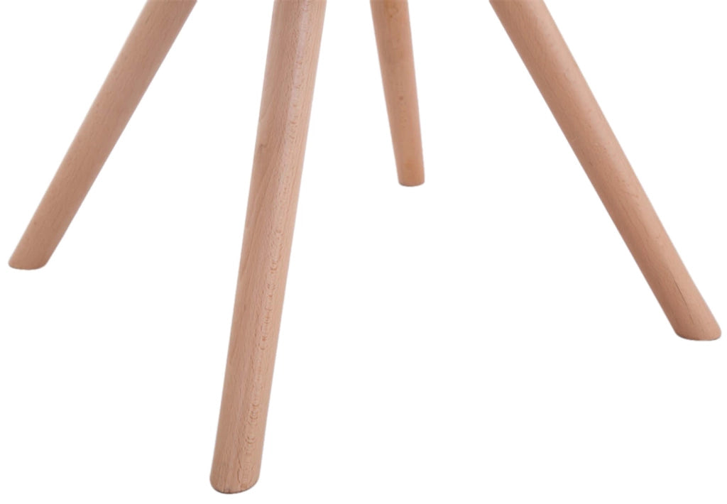 Set di 4 sedie per visitatori Toulouse Fabric Round blu,natura
