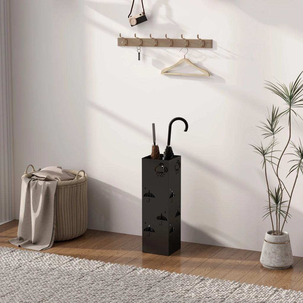 Portaombrelli ¨C Zephmum ¨C 4 Ganci, Metallico, Nero