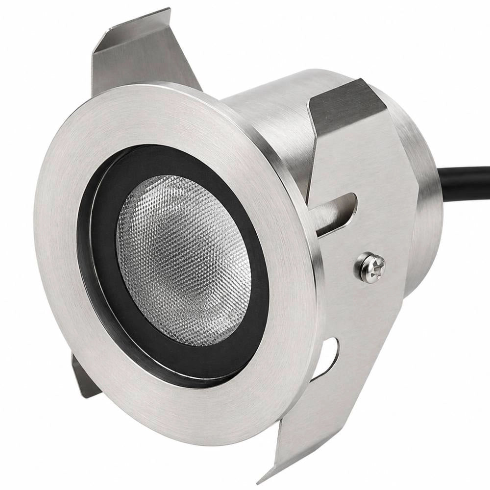 Luce led da incasso a pavimento per esterni e interni *** temperatura colore lampada 6000k bianco freddo, confezione 1