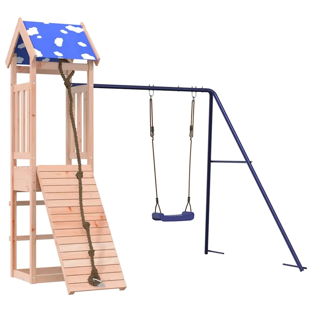 Set da Gioco da Esterno in Legno Massello di Douglas