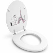 Sedile Copriwater MDF Stampa Torre Eiffel Parigi Universale 43x38 cm 87098