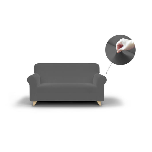 Copridivano Elasticizzato 2 Posti in Poliestere Dahlia Grigio Scuro