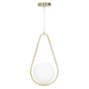 Lampada a Sospensione VKH81, Oro, Metallo, 24x20x46 cm