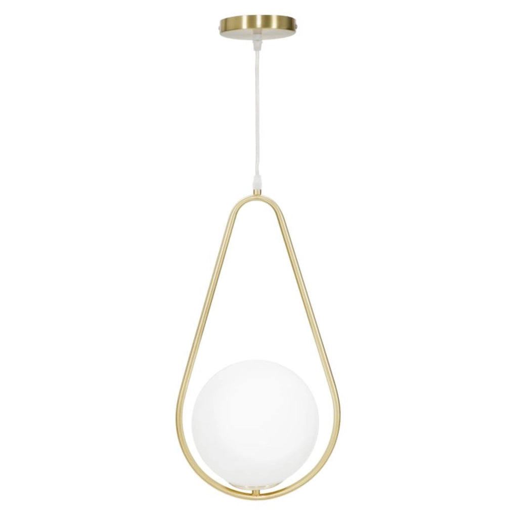 Lampada a Sospensione VKH81, Oro, Metallo, 24x20x46 cm