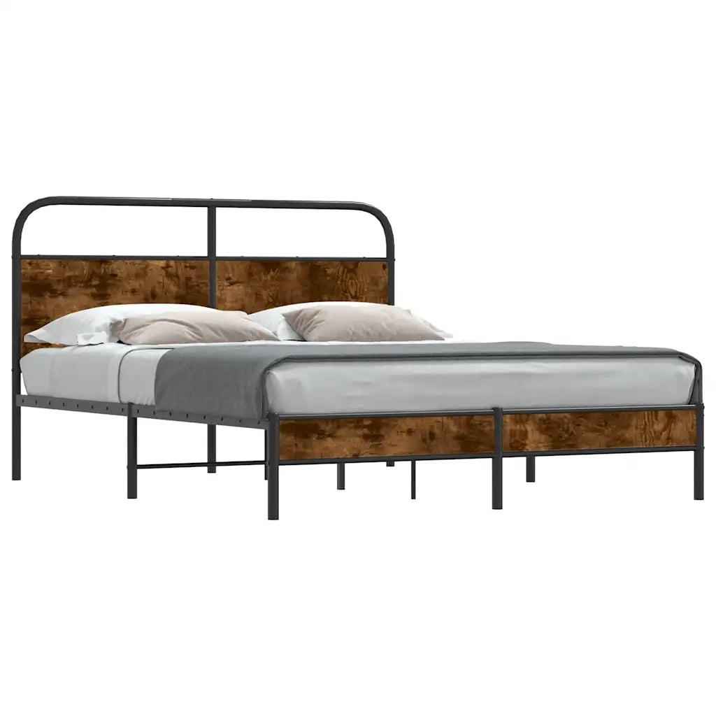Giroletto senza Materasso Rovere Fumo 160x200 cm in Truciolato 4100359