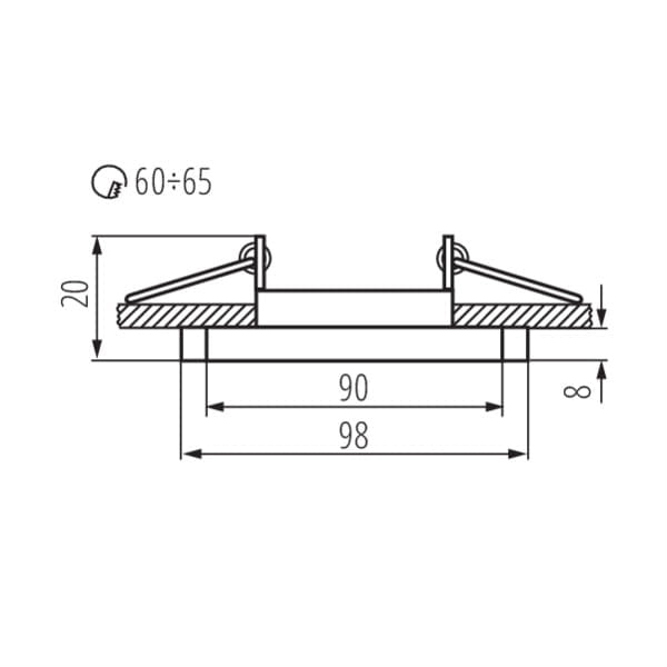 Faretto incasso soffitto Kanlux Morta 26715 nero GU10