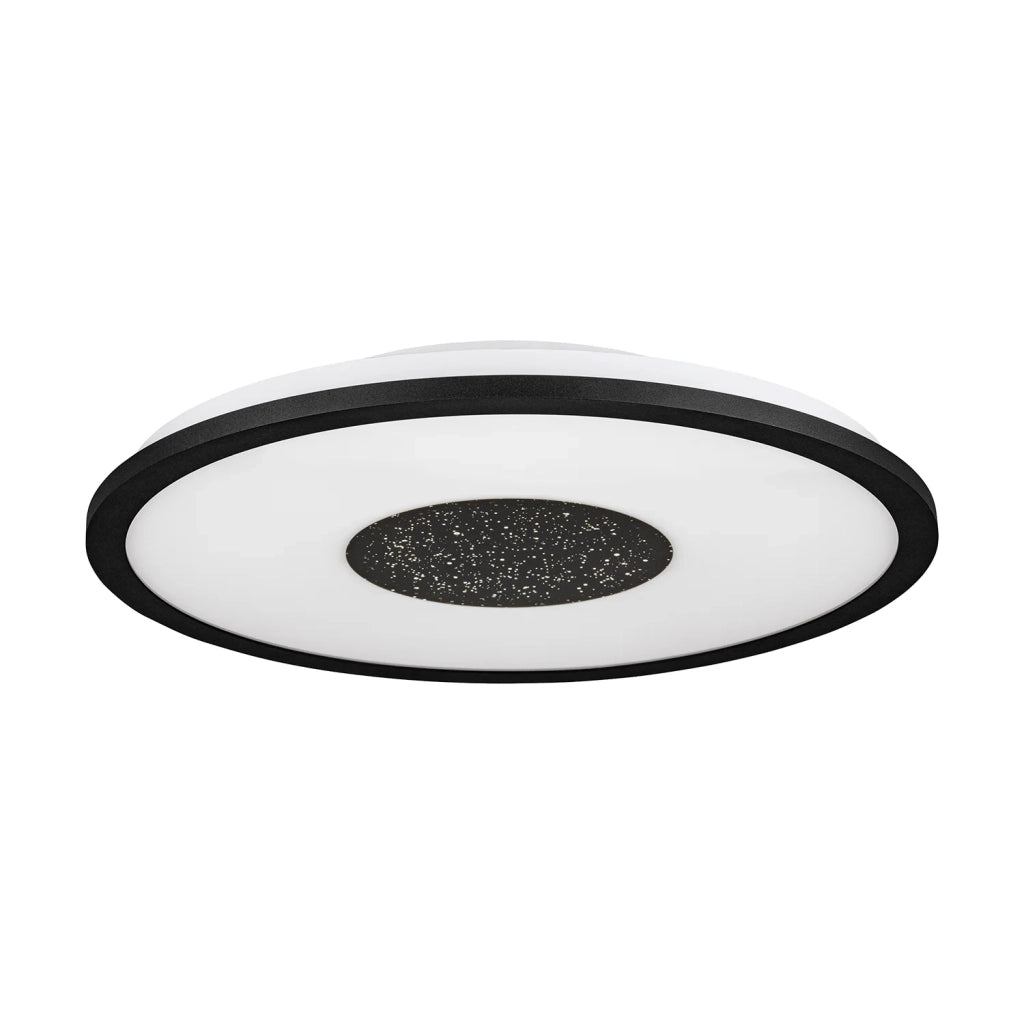 Plafoniera Contemporanea Marmorata Alluminio Nero Luce Led Integrato 18W