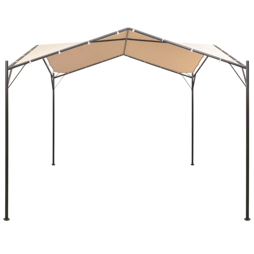 Gazebo Padiglione Tenda Tettoia-Tenda da giardino 4x4 m in Acciaio Beige