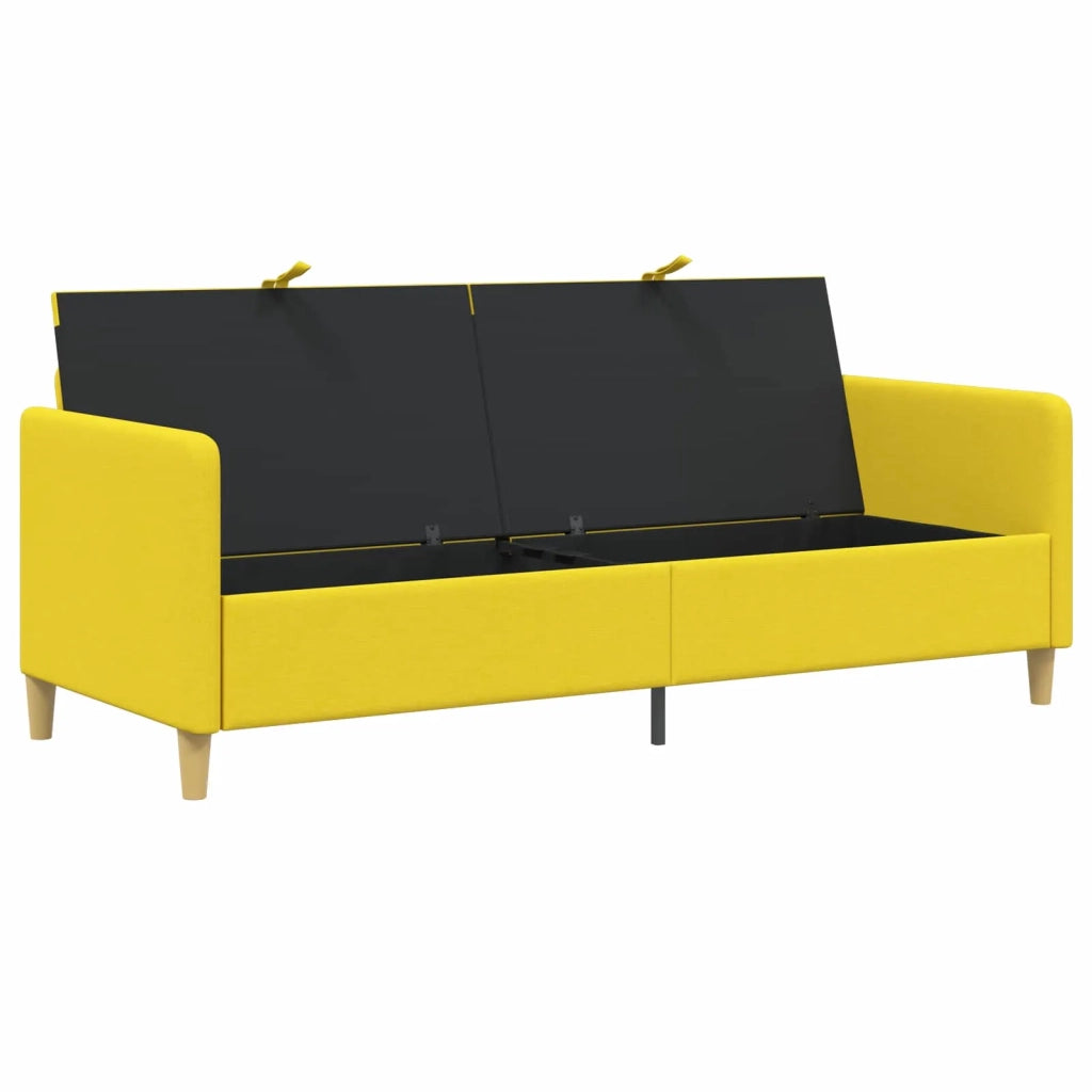 Divano con Storage Giallo Chiaro 192 x 78 x 87 cm Poliestere 42036985