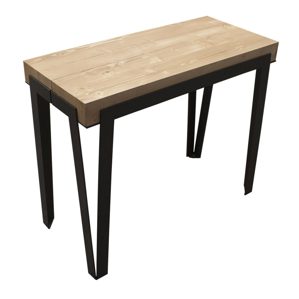 Consolle Allungabile da Esterno in Legno e Ferro H77x40x90/300cm Dalia Abete Tinto Classica